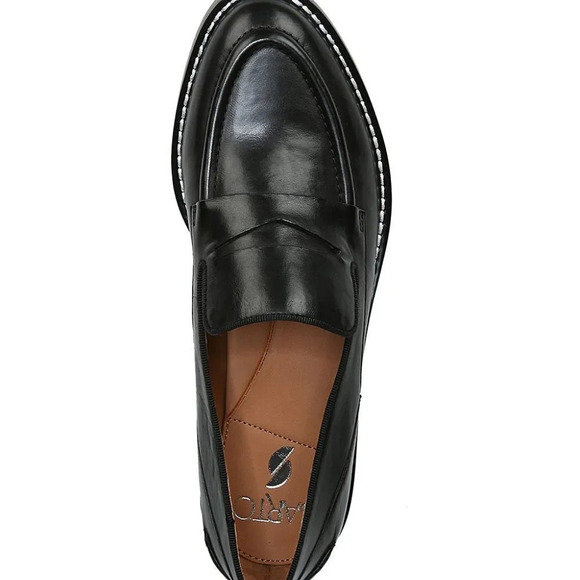 Sarto by Franco Sarto Tivoli Loafer Black Foulard Leather  Sz: 10 - Picture 3 of 14